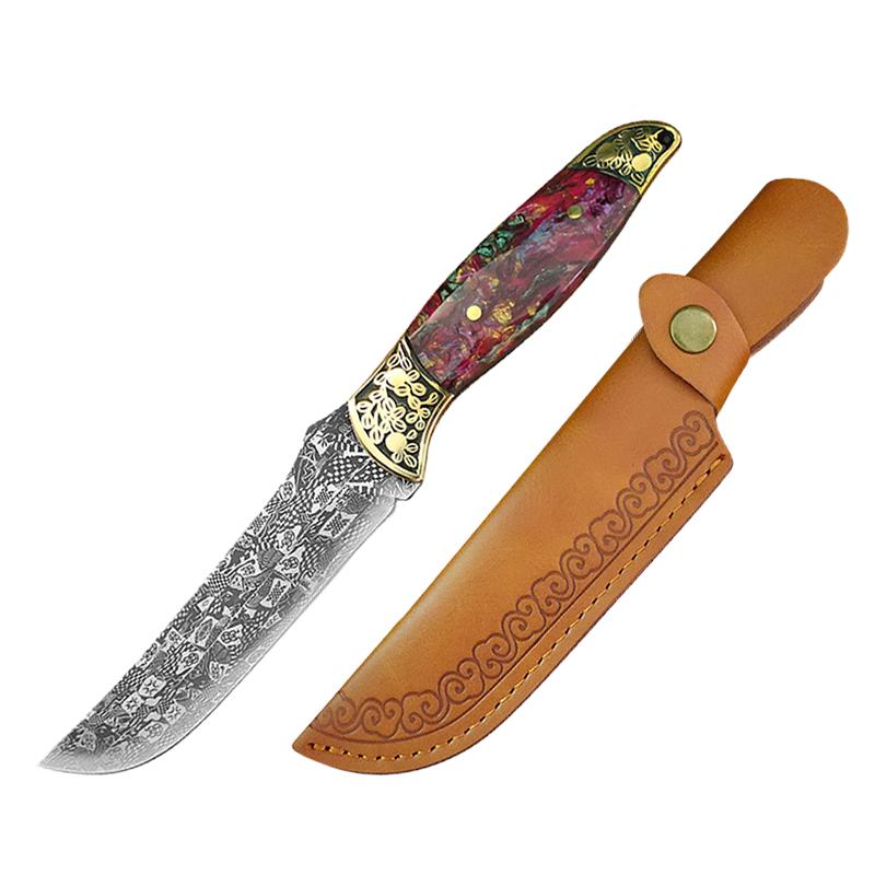 Kitchen Boning Knife Chef Utility Meat Cleaver Barbecue Steak Knife Fishing Cutter with Sheath Cooking Tools