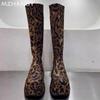 Fashion Platform Women High Boots Sexy High Heels Designer Shoes Woman 2024 Trend Winter Snow Chelsea Boots New Mujer Motorcycle Boots