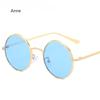 Women Sunglasses with Red Lenses Round Metal Frame Vintage Retro Glasses Sun for Men Unisex Birthday Gifts Gafas De Sol