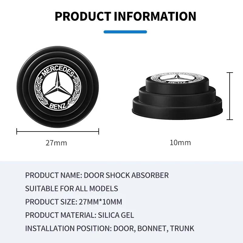4ks Silikonové nálepky proti kolizi a nárazům na dveře auta Pro Mercedes Benz C180 C200 C260 C300 W108 W124 W126 W140 W168 W169