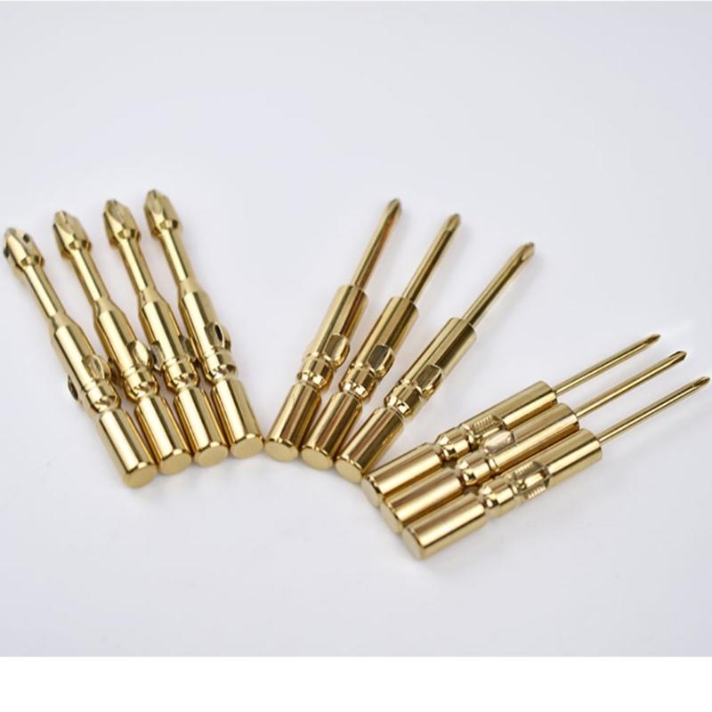 10Pcs Magnetic 5/6mm Round Shank Crosses Bits S3 Alloy Steel Hardened 60mm Length Electric Screwdriver Accessories Set
