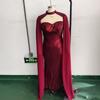 European and American Style Formal Dress Plus Size Women's New High-End Long-Sleeve Shawl Evening Gown with Sequins and Bodycon Design