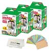 Instant Film 60 Sheets White with Frame Stickers & Microfiber Cloth for Mini 8 9 11 Camera