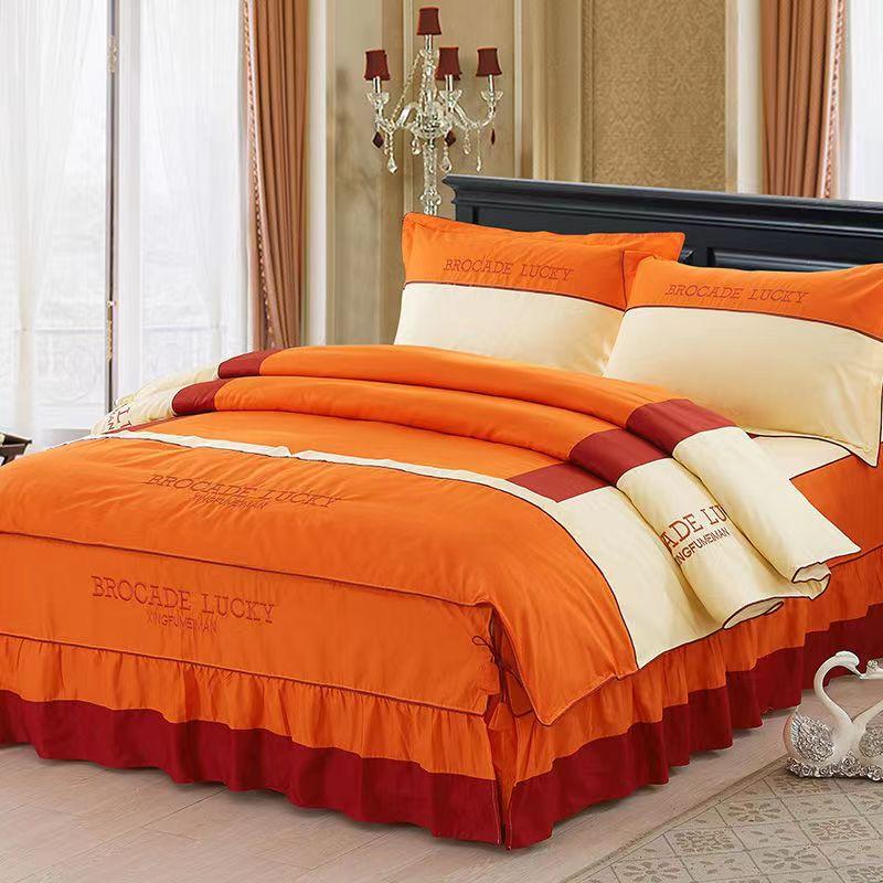 King Size/Queen Size/Twin Size Lakan Quilt Cover Örngott Fyrdelad Set Förtjockning Sovrum Enkel Sängkläder Hög kvalitet