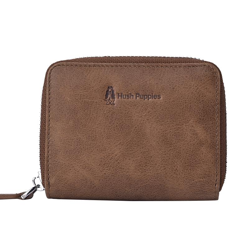 Мужской кошелек-кардхолдер Hush Puppies из натуральной кожи на молнии 10 Card Slots