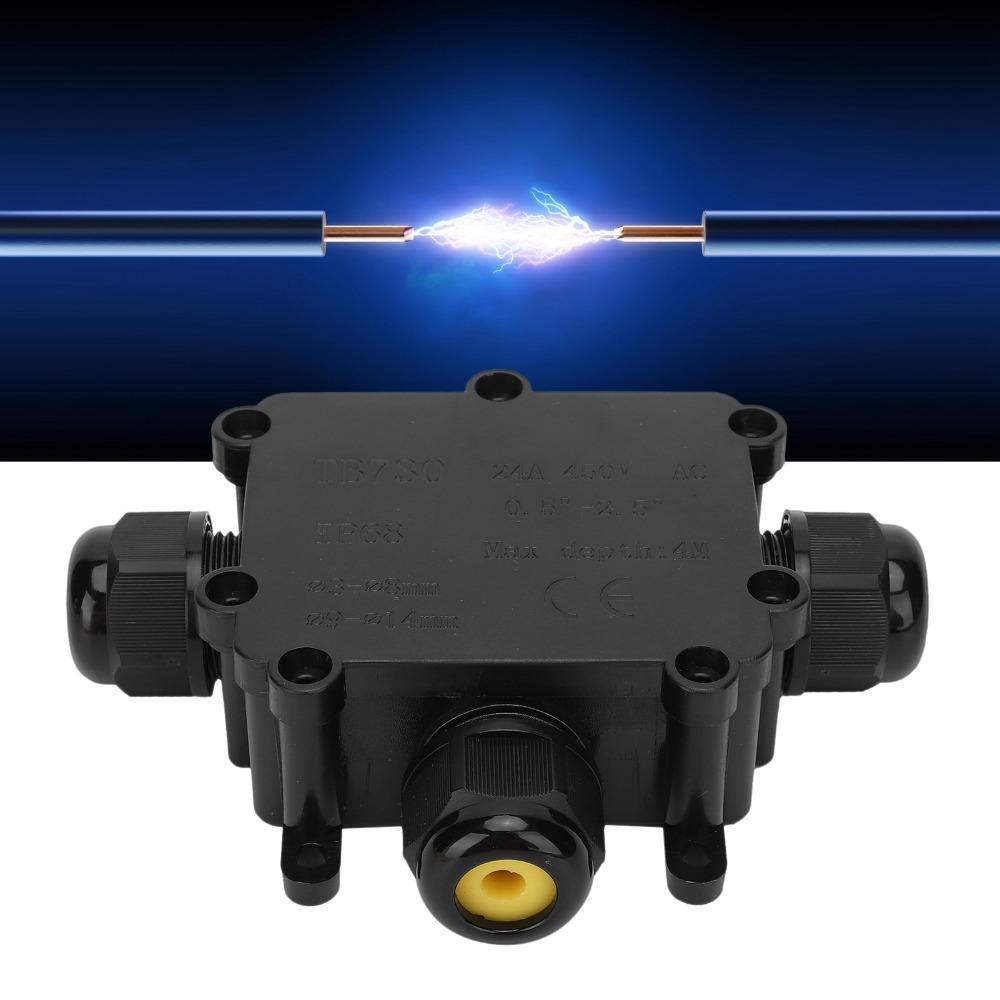 T-Shape Waterproof Junction Box 3 Way Splice Box Underground Installation