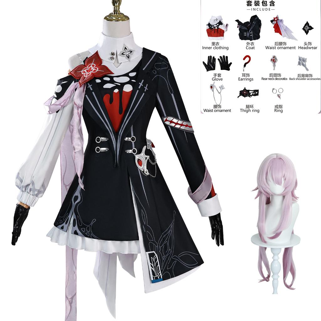 Ly Evernight Cosplay Honkai star Rail March 7th Costume Women Cosplay Dress Suit Halloween Carnival Party Role Play Outfit