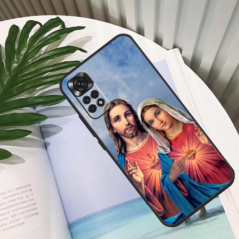 Virgin Mary And Jesus Funda For Xiaomi Redmi Note 13 Pro 10 11 12 14 11S 12S Case For Redmi 15C 12C 13C 14C 10C 15