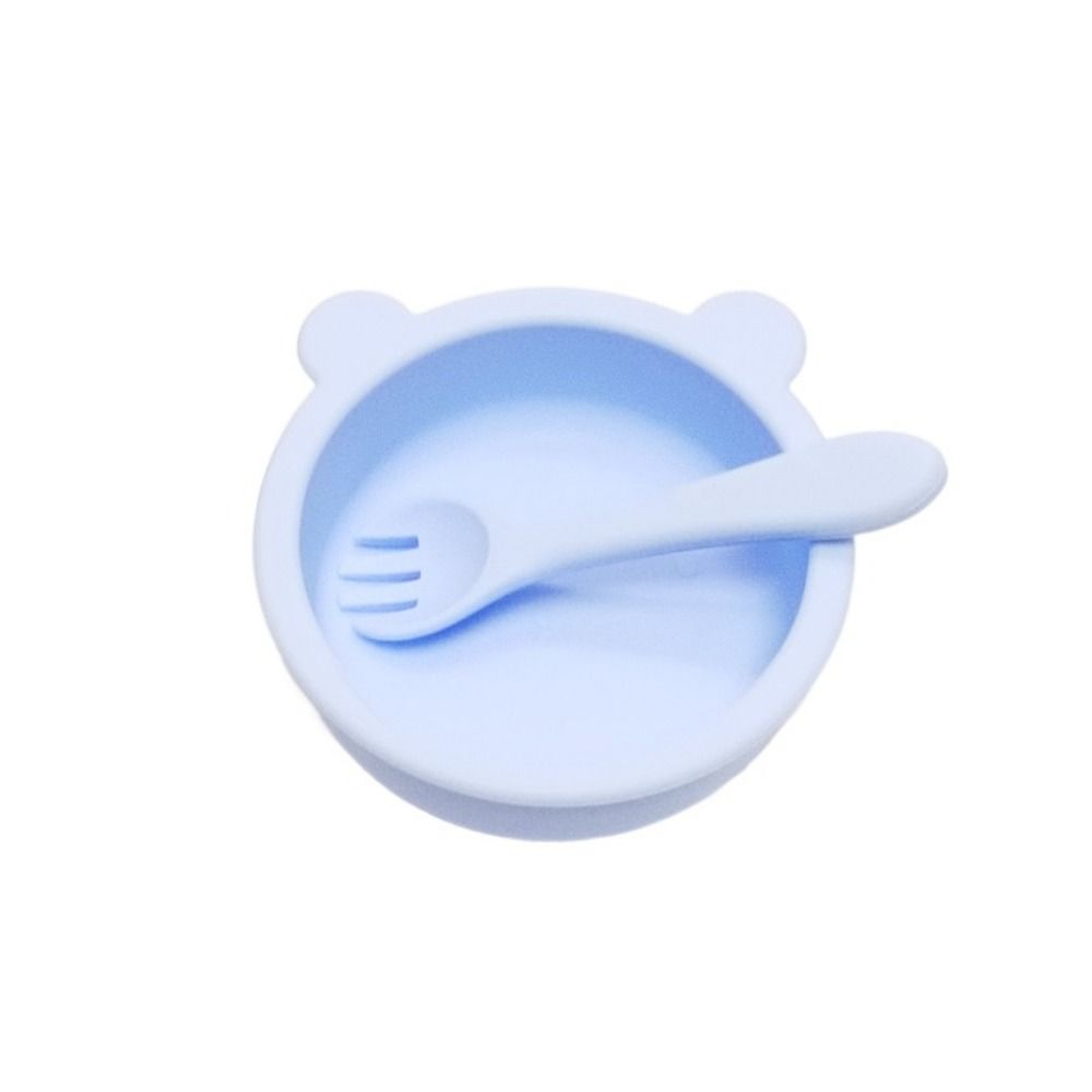 Flexible Feeding Tableware Waterproof Feeding Bowl Set Unbreakable Baby Bowls with Spoon  Toddlers