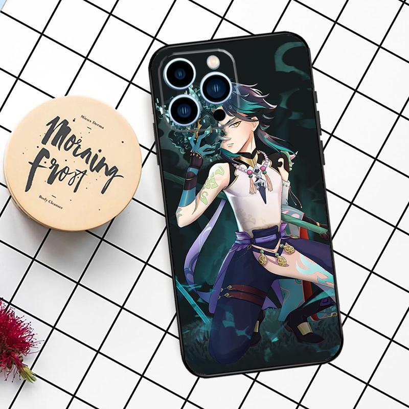 Genshin Impact Xiao Case For iPhone 14 13 12 11 16 15 Pro Max Plus Mini X XR XS Max 7 8 Soft TPU Back Cover