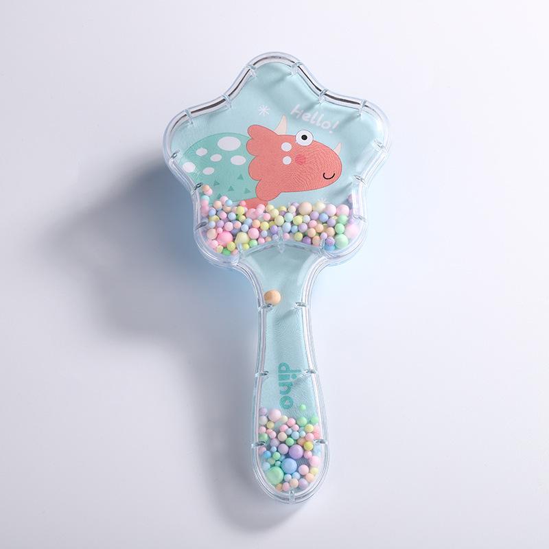 2023 New Cartoon Quicksand Comb with Glitter and Foam Hair Cushion Massage Comb for Cosmetic Styling