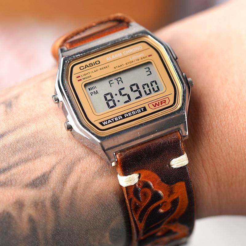 CASIO Unisex Coffee Watch A158WEA-9JF(Watch8--)