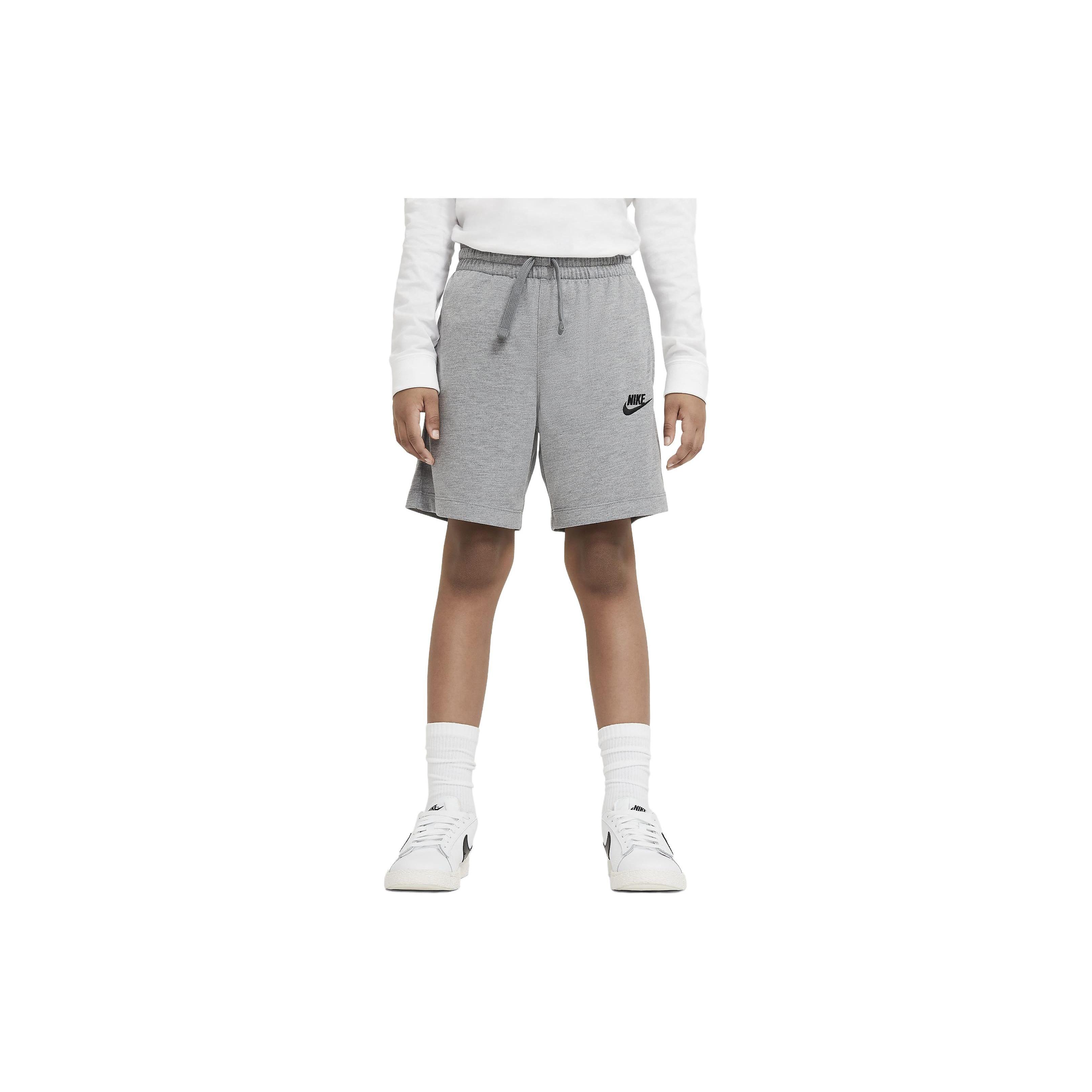(GS) Nike Jersey Sportswear Shorts  Grey  Kids  DA0806-091 L