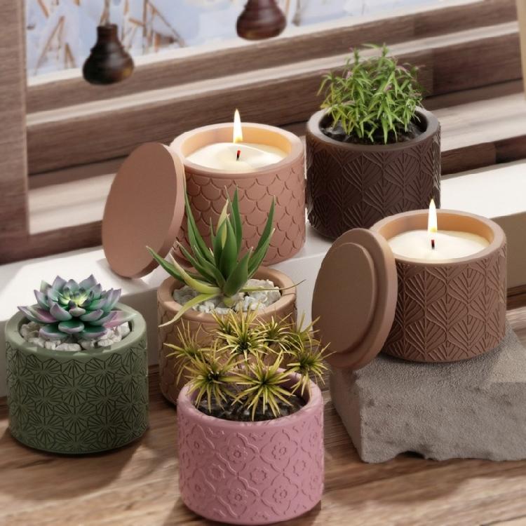 Praktisches Silikonformen-Set für DIY-Kerzenhalter, Aufbewahrungsbehälter und Blumentöpfe