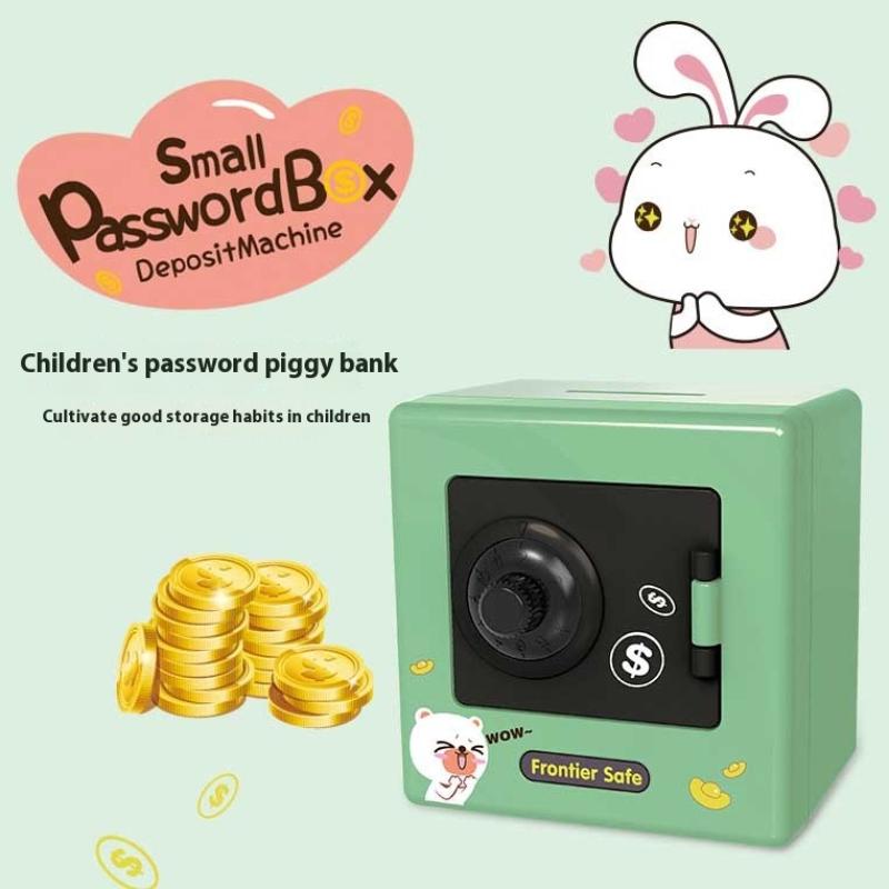 Mini Atm Money Box Creative Piggy Bank Simulation Password Digital Coins Cash Deposit Children Security Saving Safe Box Kid Gift