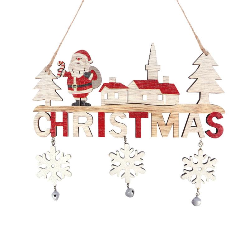 Wooden Christmas Hanging Letter Sign Pendants Gnome Santa Claus Merry Christmas Decoration for Home 2025 New Year Party Gifts