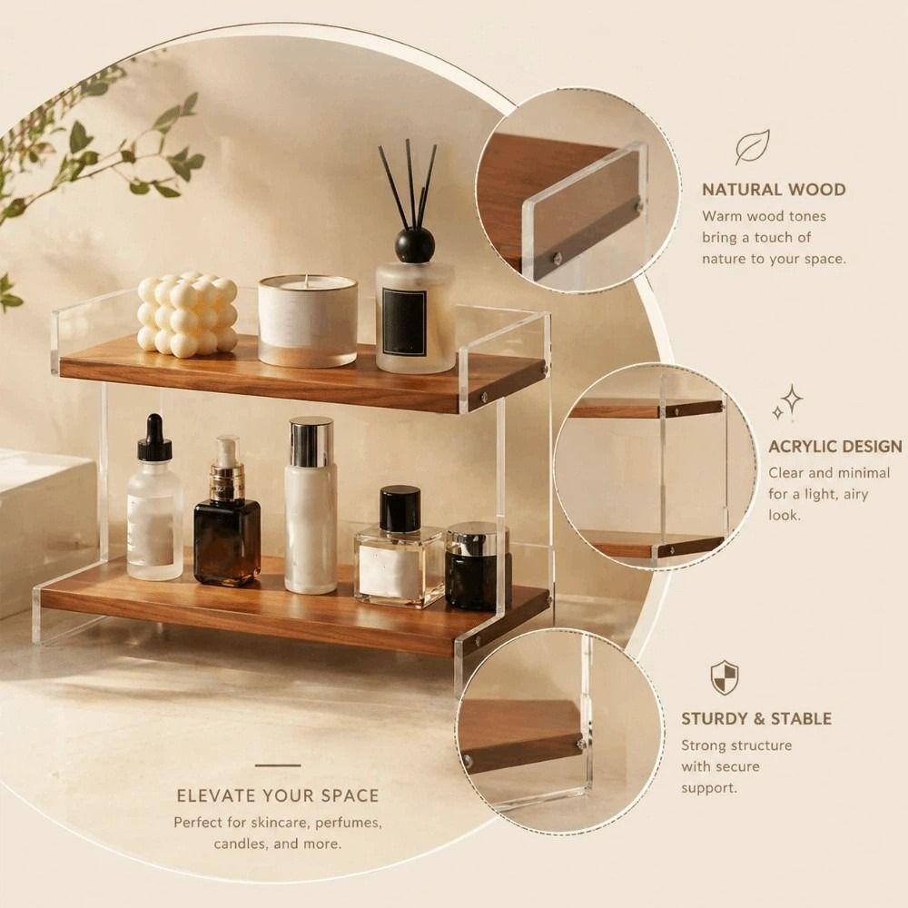 Multi-layer Design Counter Storage Shelf Vanity Sink Organizer Bathroom Countertop