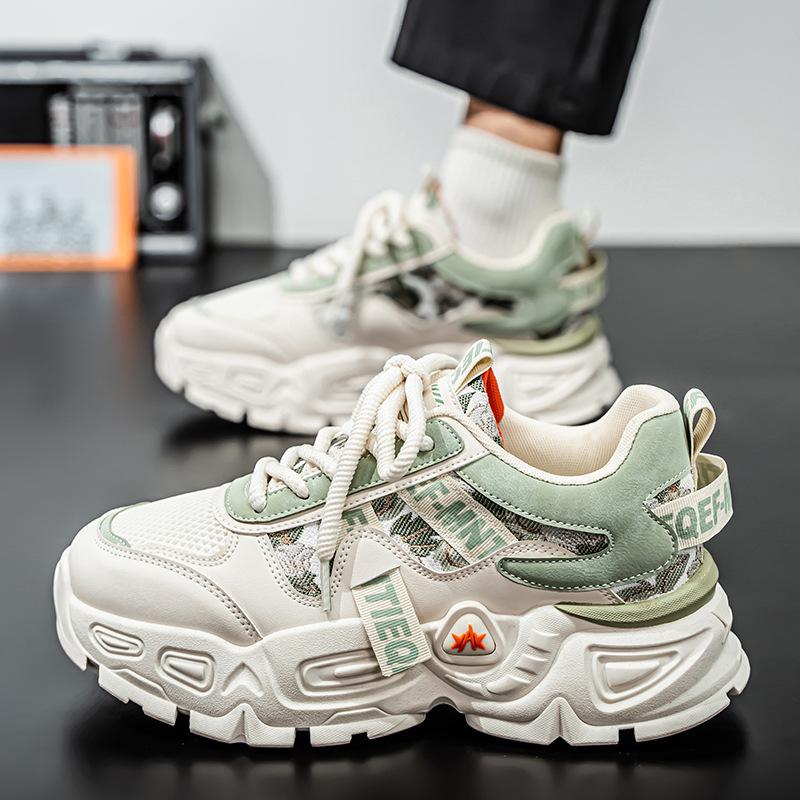 Shoes new winter breathable mesh youth sports platform casual little white dad shoes autumn