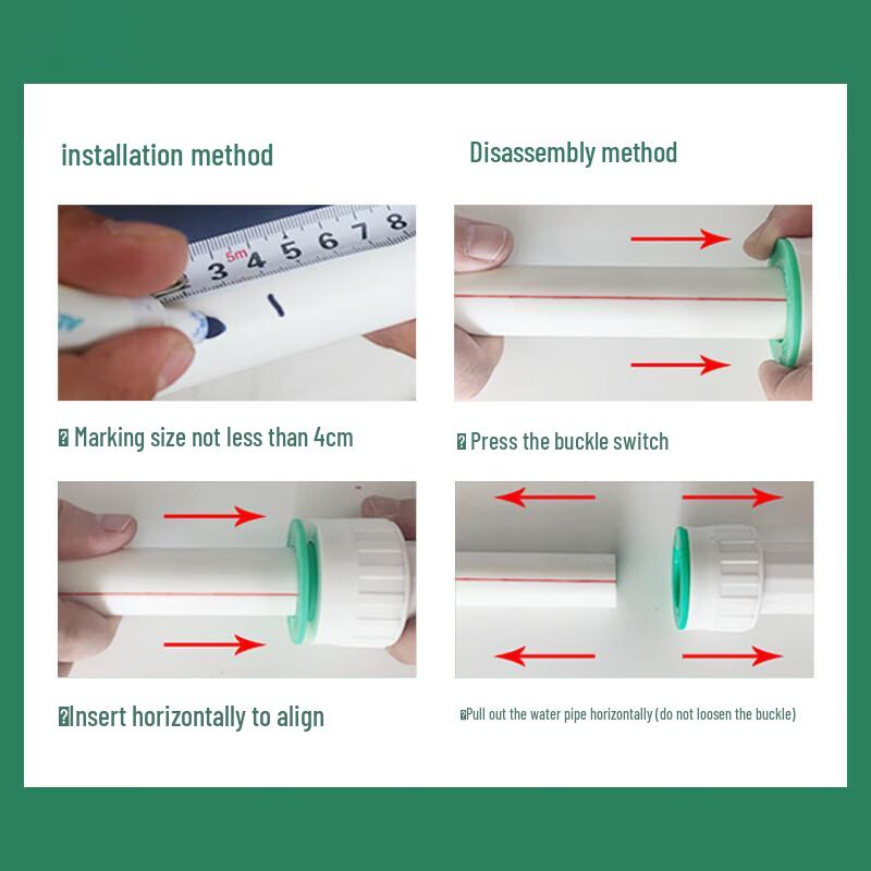PPR Plastic Quick Connect Water Pipe Fitting