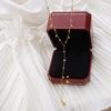 LT-P794 Ins Cold Style Trendy Bead Long Tassel Necklace Women's Collarbone Neck Chain Sweater Chain Stainless Steel Party