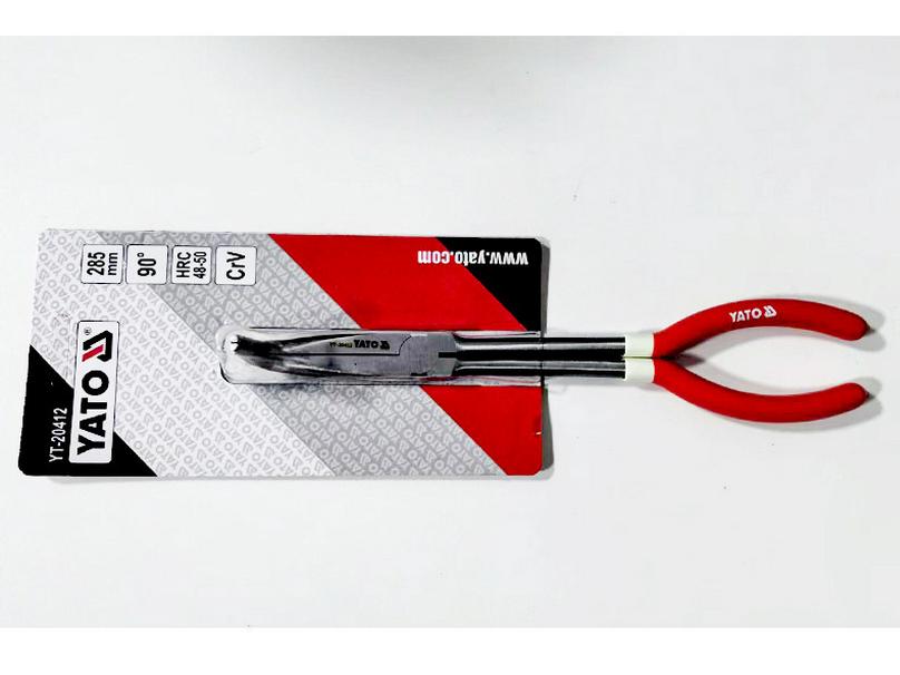 YATO 11" and 16" Angled Bent Needle Nose Pliers - Long, Pointed Tip for Automotive Use