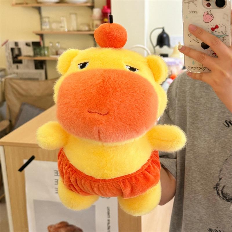 Cute Capybara Lululu Plush Emoji Keychain Doll