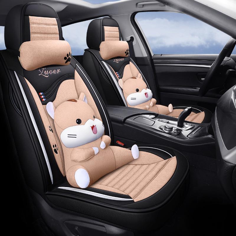 2020 Cartoon Buckwheat Car Seat Cushion - Full Cover, All-Season