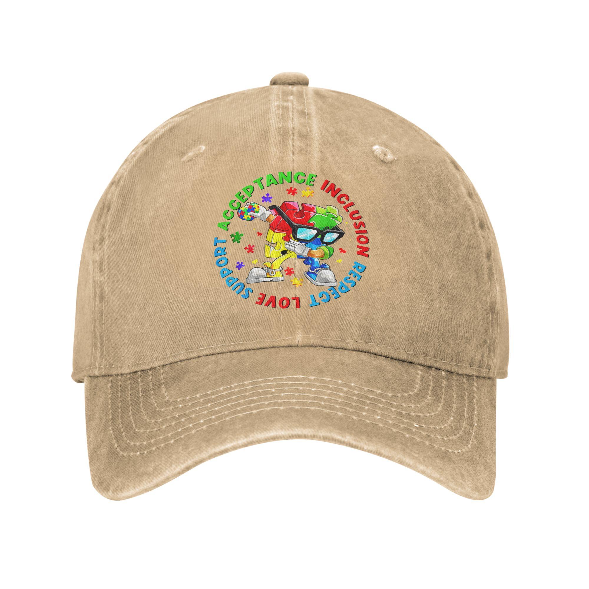 

Autism Awareness Respect Love Support Casual Baseball Cap Trucker Hat Adjustable Hip Hop Hats Unisex-Teens y2kBaseball Caps One Size хаки