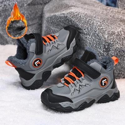 Kinder Plus Samt Warme Outdoor High Top Baumwollschuhe Schneestiefel Wanderschuhe Modische Sport Baumwollschuhe 30-40