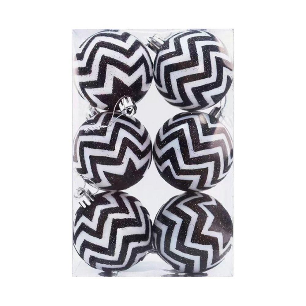 6ks Kulaté vánoční přívěsky 6cm Ozdoby na okno Vánoční koule Párty Svátek