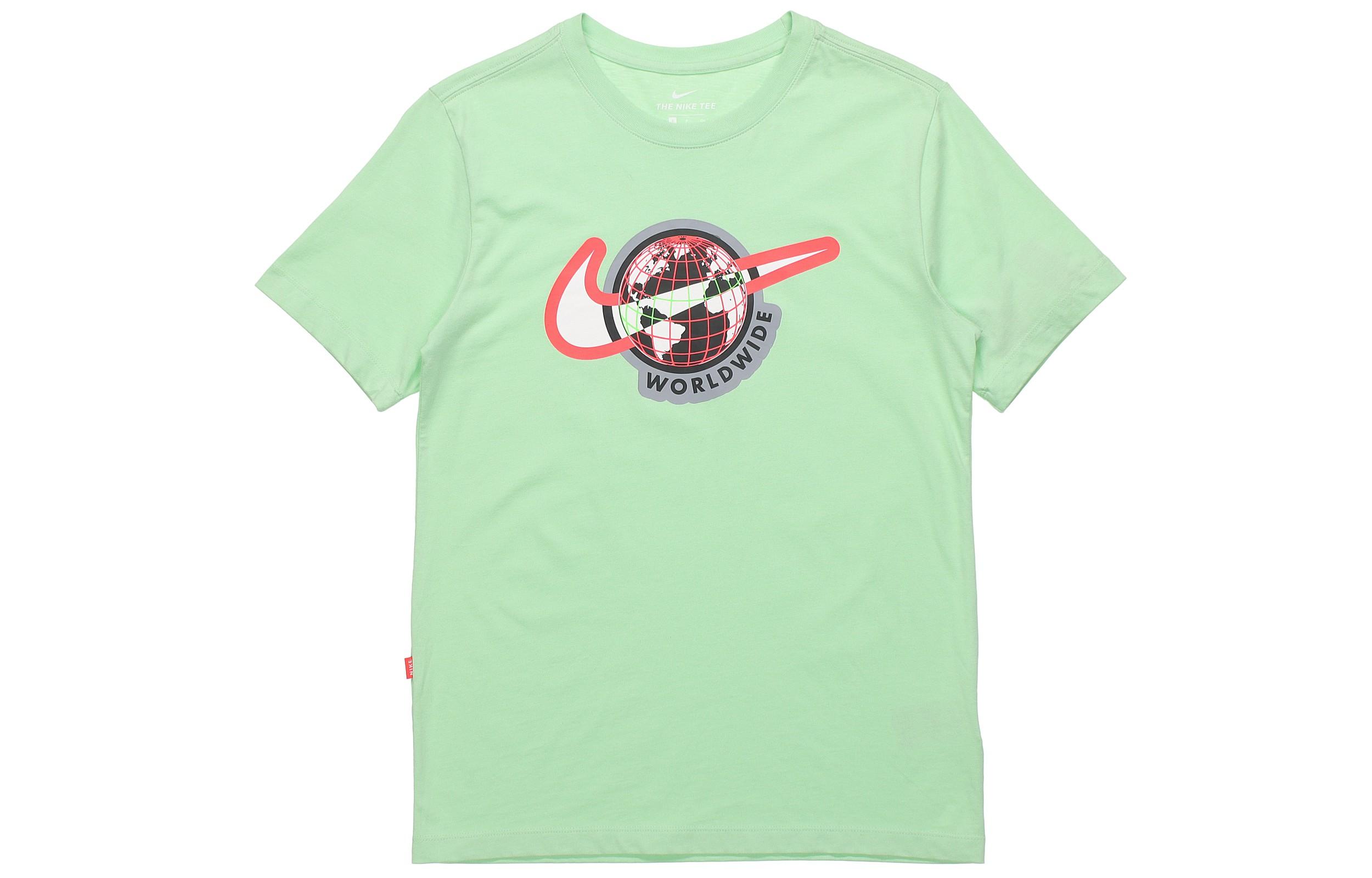 

Nike T Shirts Men s Green Crew Neck Moderate Straight Fit CW0387-318 XXL