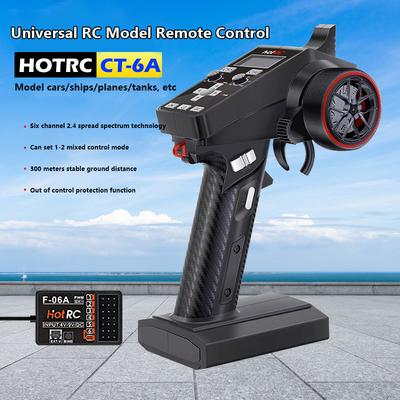 1Pcs Ct-6A 6Ch 2.4Ghz Radio System Transmitter Remote Controller With F-06A 6Ch Receiver For Rc Car Boat Tank