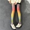 Daily Party Colorblock Pantyhose, High Waist Elastic Slim Footed Pantyhose, Women's Stockings & Hosiery