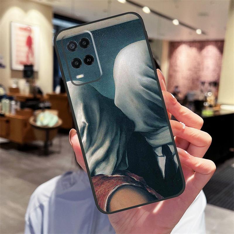 Rene Magritte Case For Oppo A78 A98 A79 A18 A38 A58 A40 A60 A80 A16 A76 A96 A15 A74 A94 A54 A17 A77 Cover