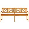 Outdoor Bench Natural 180 x 56 x 90 cm Solid Acacia Wood