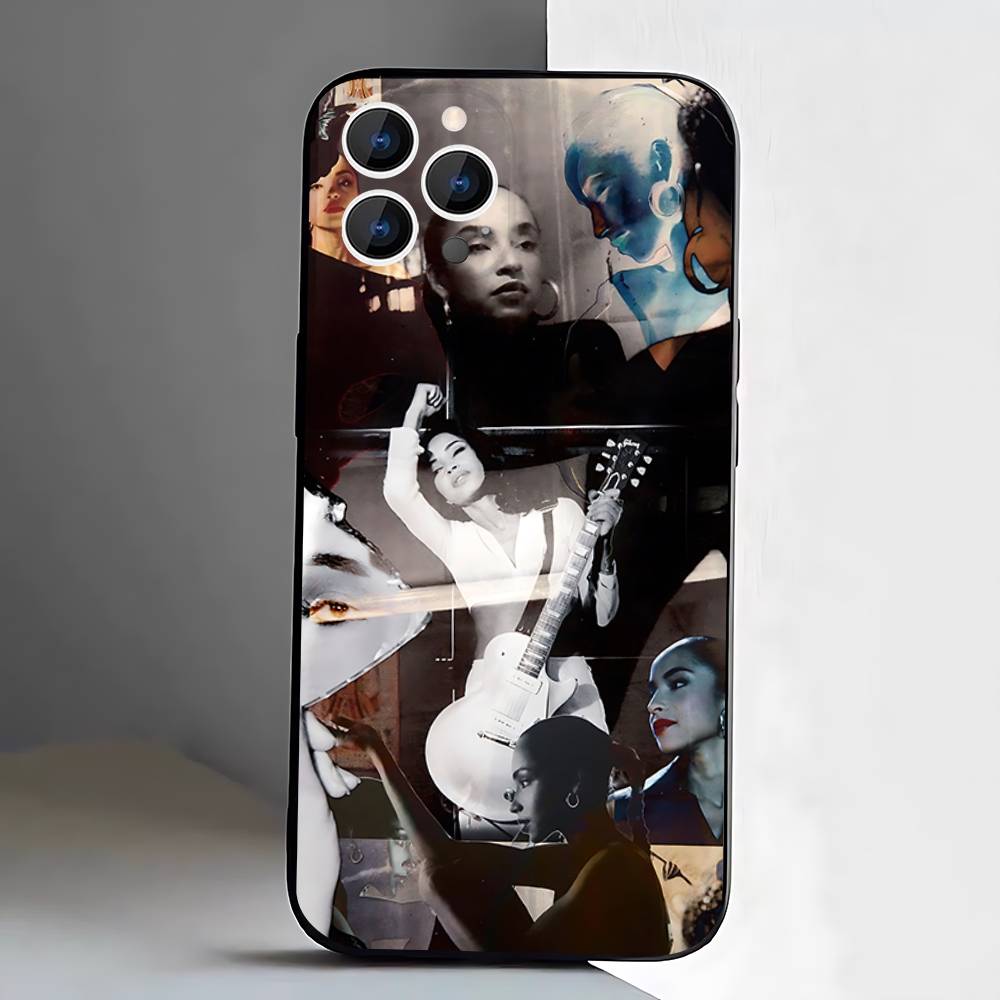 Sade Adu Love Deluxe Etui na Telefon Dla iPhone 17,16,15,14,13,12,Pro,Max,Plus,E,SE4,Air,Mini Czarne Miękkie Etui