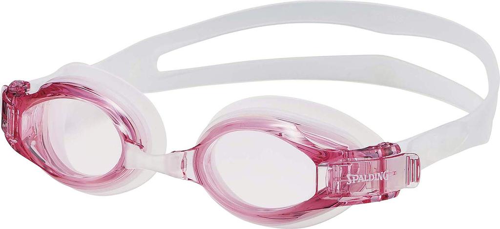 Spalding Adult Swimming UV Easy Strap Made in Pink Goggles, Anti-Fog, Protection, Adjustment, Japan, Clear, SPS-144