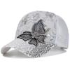 Bling Bling Lentejuelas Mariposa Gorra De Béisbol para Mujeres Niñas Verano Transpirable Snapback Gorras Parasol Viseras Sombrero De Sol Sombreros De Protección UV
