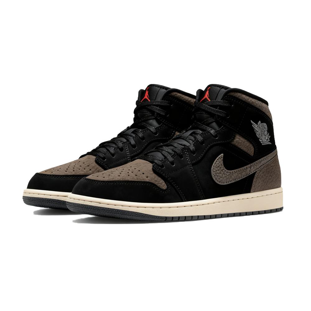 Jordan Air Jordan 1 Mid top Vintage Basketball Shoes Men's Brown Black IB7110-002