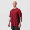 Summer American Sports Fitness Short-sleeved Men's Mesh Splicing Breathable American Round Neck Loose Solid Color T-shirt