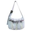 Schoolbag Lightweight Crossbody Bag Large Capacity Wide Shoulder Strap Drawstring Bag Mailer Bag College Student Class Bag Commuter Shoulder Bag