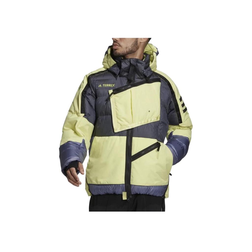 Adidas Xploric Puffy Down Waterproof Warm Loose Fit Hooded Jacket Unisex Jacket Yellow Purple GQ3693