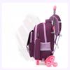 Girls' New Base Climbing Stairs Girls Princess Children's Trolley Schoolbag Primary School Students Burden Reduction Waterproof Backpack