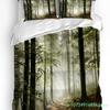 3pcs Bedding Set Canada Lake Landscape Rock Mountain Peaks Trees Duvet Cover Pillow Case Boy Kid Teen Girl Bedding Covers Set