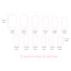 24Pcs Square False Nails For Girls Sweet And Cute Nail Tips Medium Press On Nails Patch Nail Art Decoration