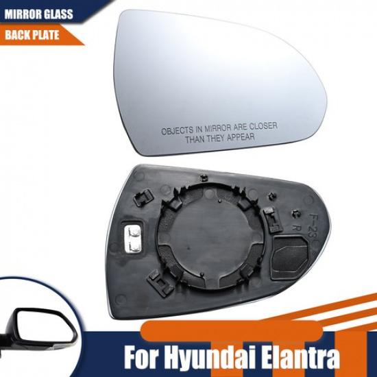 For Hyundai Elantra  2017-20 Right Side Heated Mirror Glass With Backing Plate