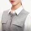 VEROMODA Faux Two-Piece Lantern Sleeve Knit Patchwork Shirt