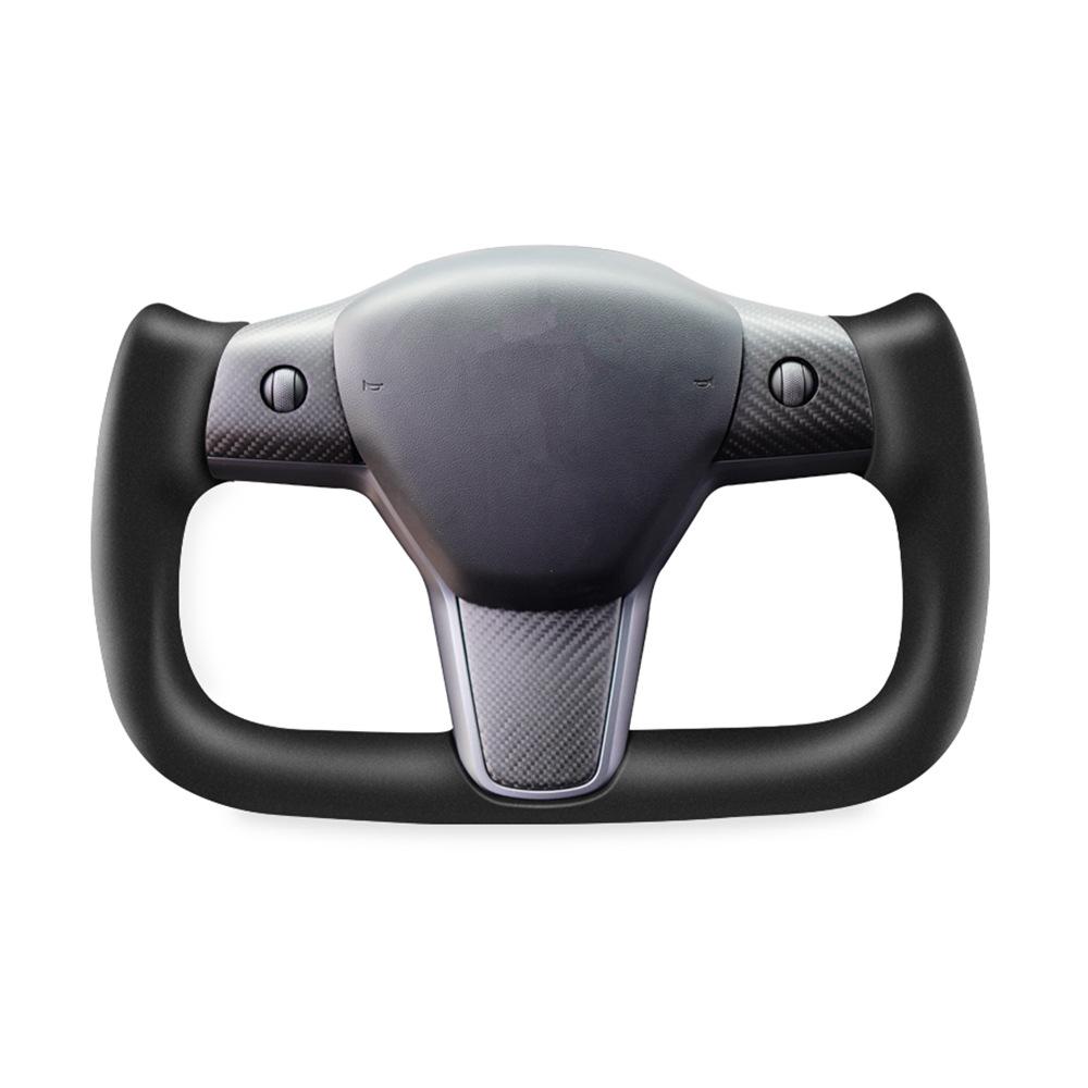Model 3/Y Custom Alcantara Carbon Fiber Heated Tesla Yoke Steering Wheel