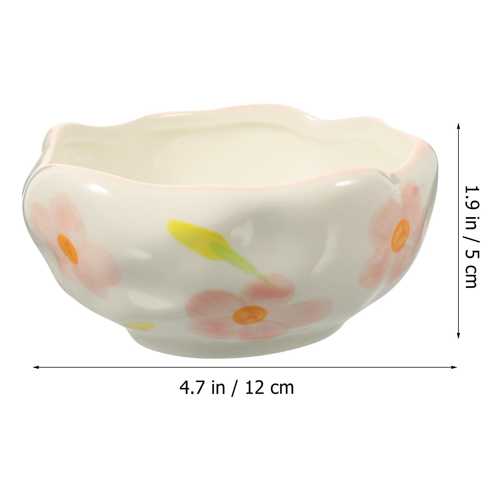 Ceramic Ramen Bowl Handmade Cartoon Design Large Capacity Microwave Safe for Soup Salad Fruit Dessert Storage Household Kitchen
