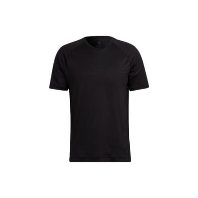 Solid Color Crew Neck Sports Tee Men Tops Black HC4433
